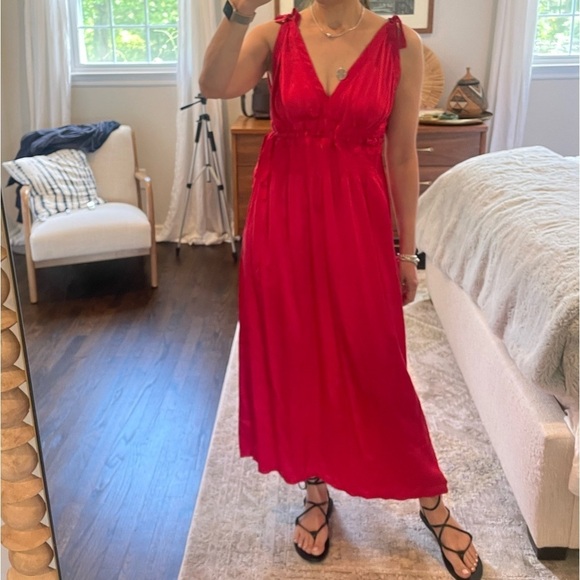 Cocoon by Randi Kristoffersen Red Silk Gown - Picture 6 of 11